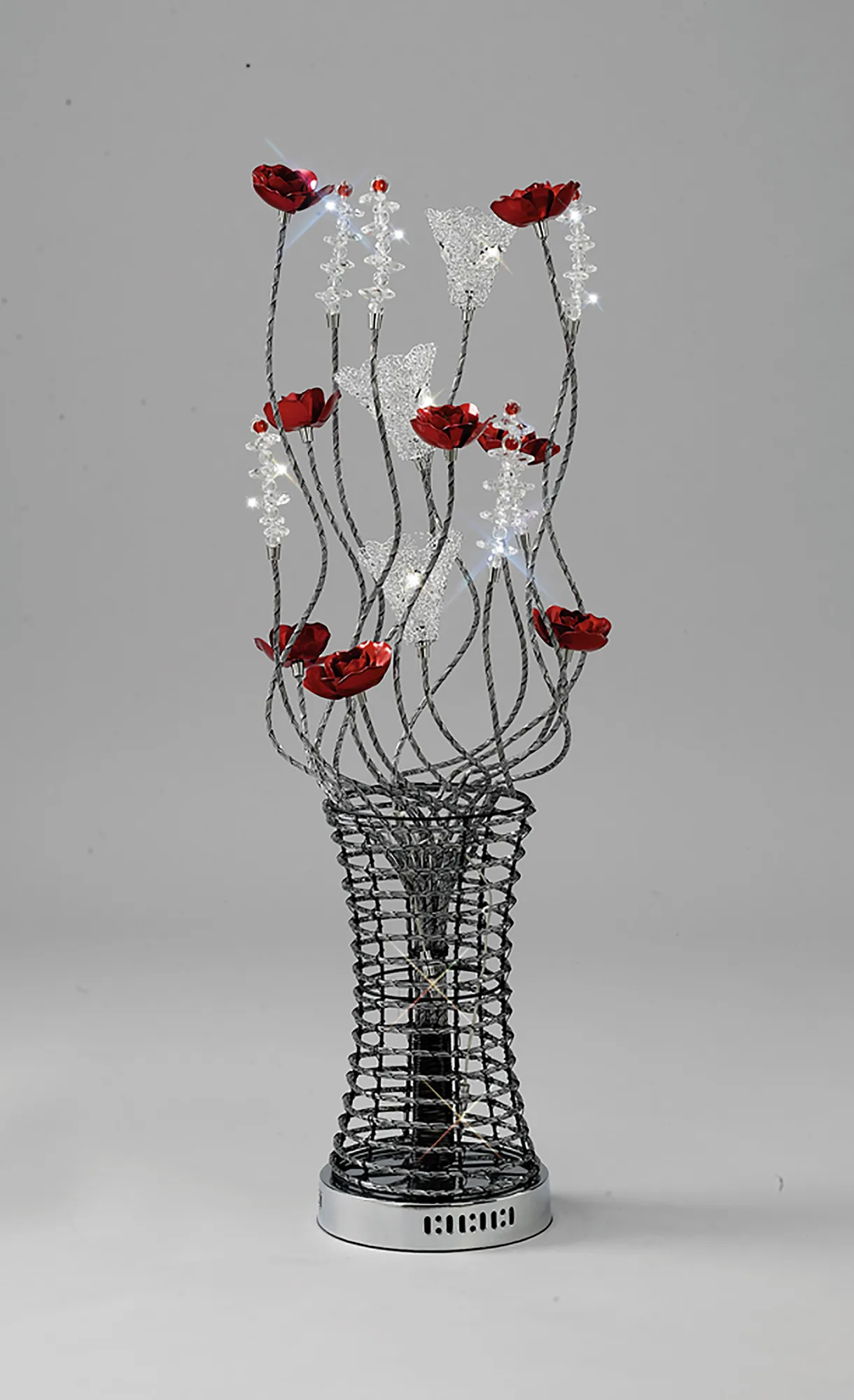 IL70317  Rouge Crystal Table Lamp 5 Light